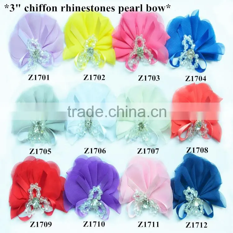 hot pink shiny bow -baby hair flower clips headband hair accessory bows -handmade sequin fabric bowknot in 32 colors