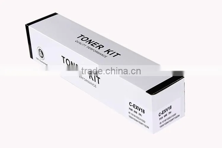 High quality compatible copier toner cartridge C-EXV18 for IR1018/1018J/1022/1022J/1022A/1022F/1022I/1022IF/1024/1024J/1024IF