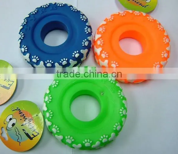 dog tire toy--tire with paw printed