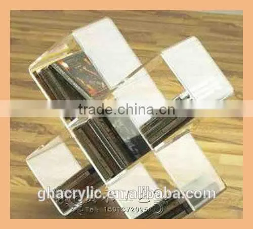 2015 Customized Size Decorate Leaf Acrylic tv shelf designs