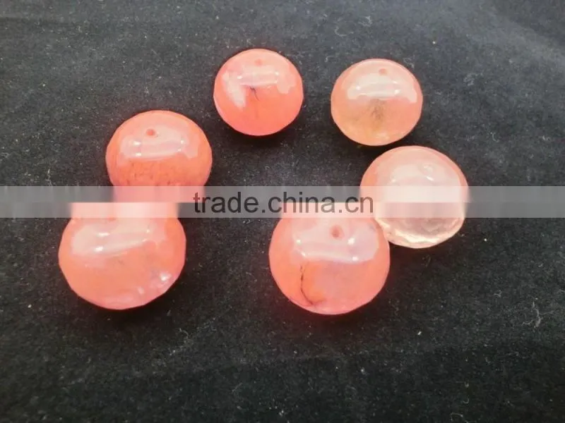 25*20mm Cherry Quartz faceted rondelle beads