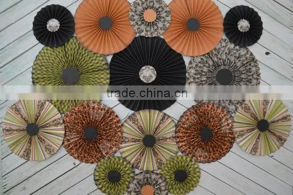20inch custom paper hand fan for party decoration