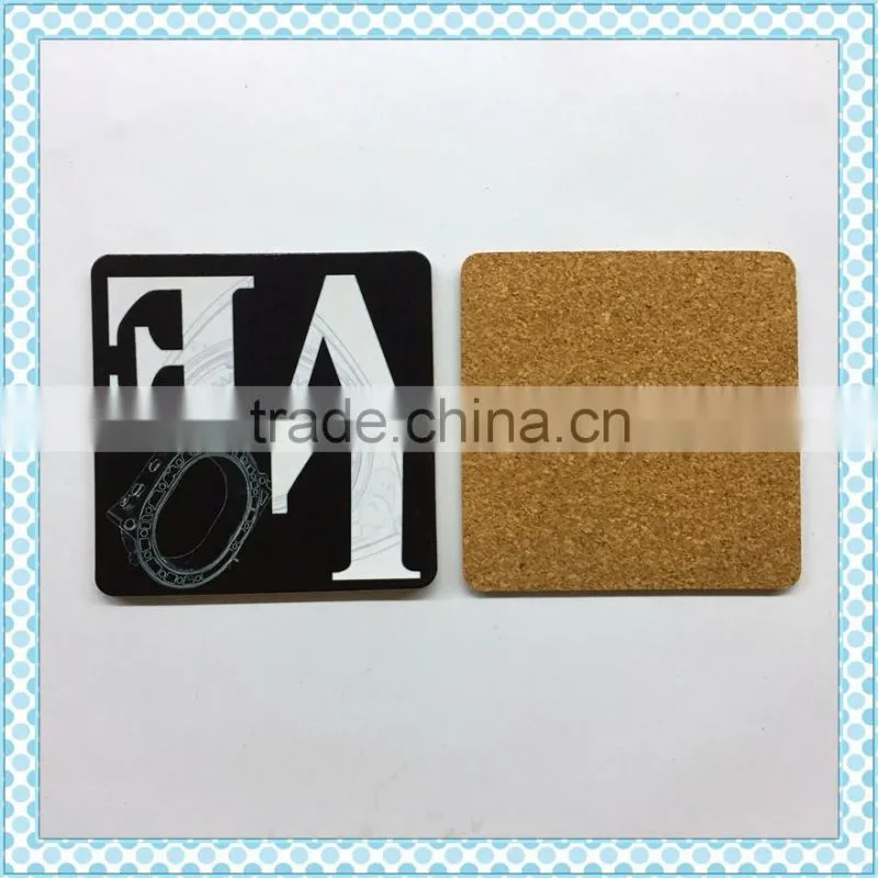 customer cork coaster; cork coaster; mdf coaster with cork bottom