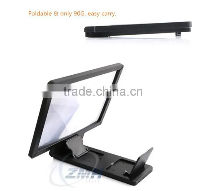 New Arrival Portable 3X Mobile Phone Screen HD Magnifier Lens&Holder for TV Watching