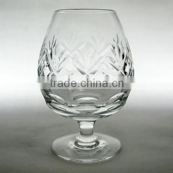 Brandy Glass Georgian style leadfree brandy glass bubble stem handblown manufacture unique home decor