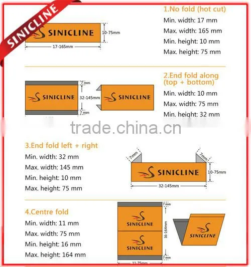 Sinicline high quality custom cloth lables printed labels for apparel