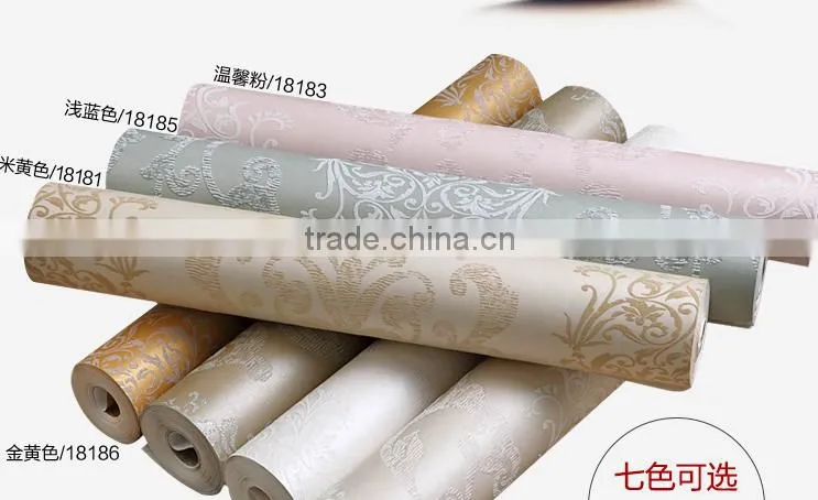 self adhesive embossed interior home wallpaper