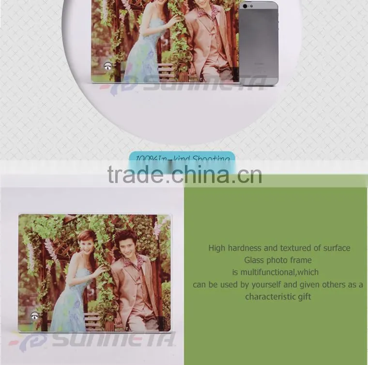 Sunmeta factory directly blank sublimation glass photo frame BL-16