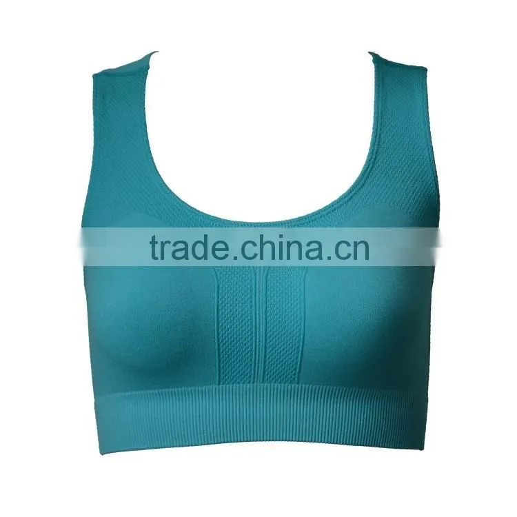 Seamless Underwear Plain Top Wire Free Sports Bra Vest