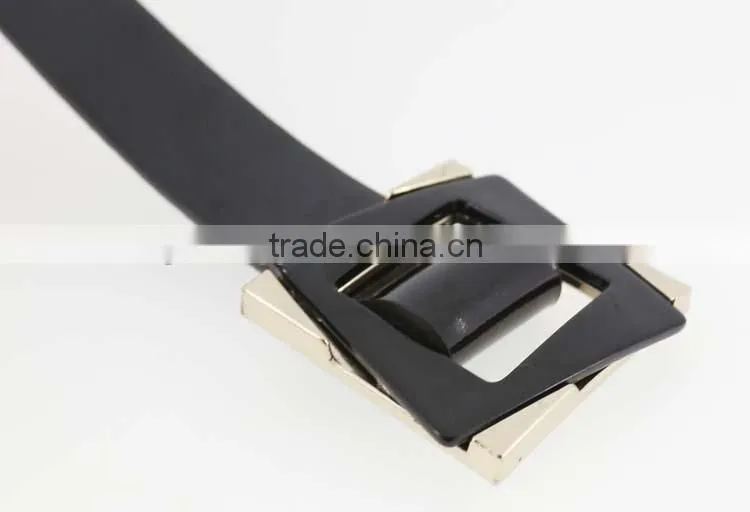 Women's ClassicPU ladies leather belt with Gold buckles for jeans in yiwu