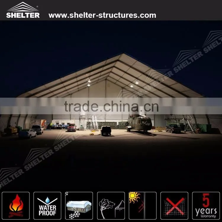 Clear Span aircraft hangars Wind Resistant With Aluminium Structure for aviation in Africa