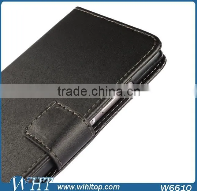 High Grade Folio Style PU Leather Flip Back Cover Wallet Case for Huawei P8