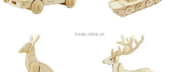 Assemble and Paint Wooden 3d puzzle car