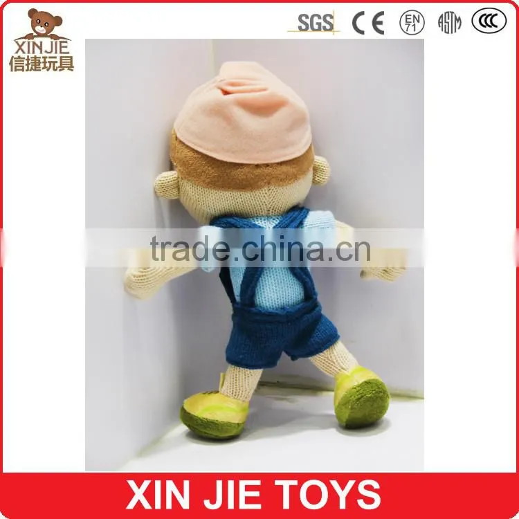 12inch knitted doll custom cute knitted fabric doll funny boy doll for kids