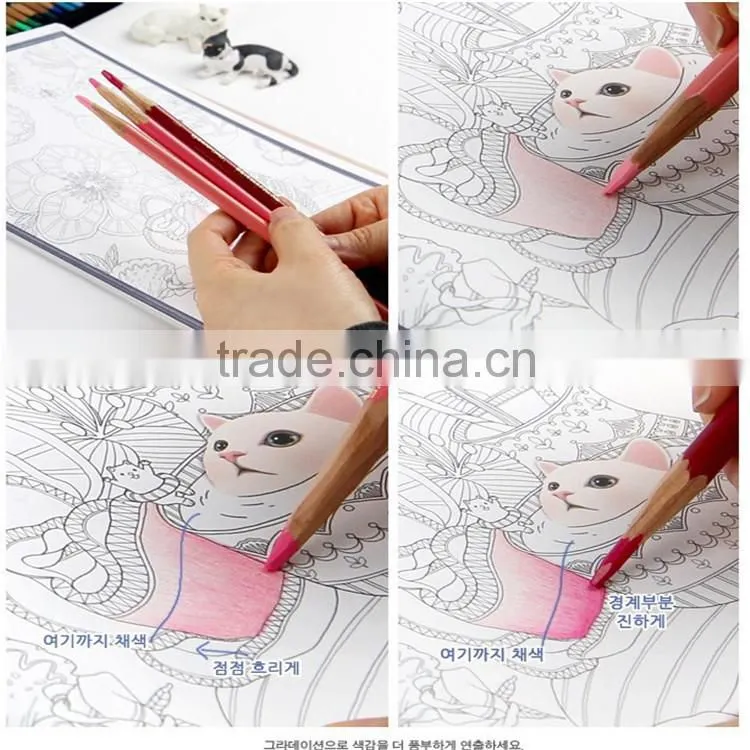 Fashion wholesale secret garden series jetoy cat coloring books for adult