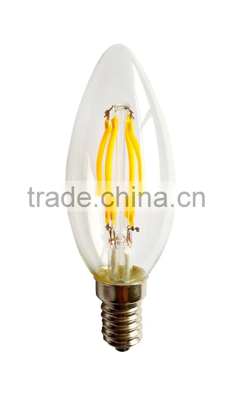 Latest Bend new filament led bulb 4W led filament bulb C37