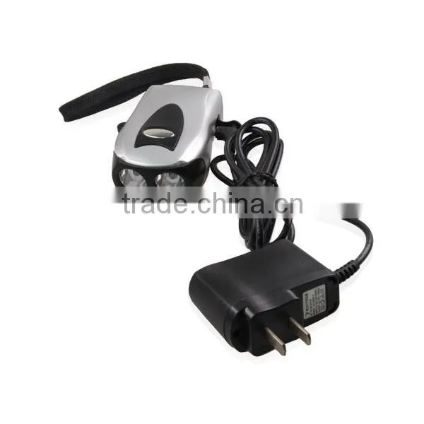 2 led manual dynamo torch with charge hole TP-PH011