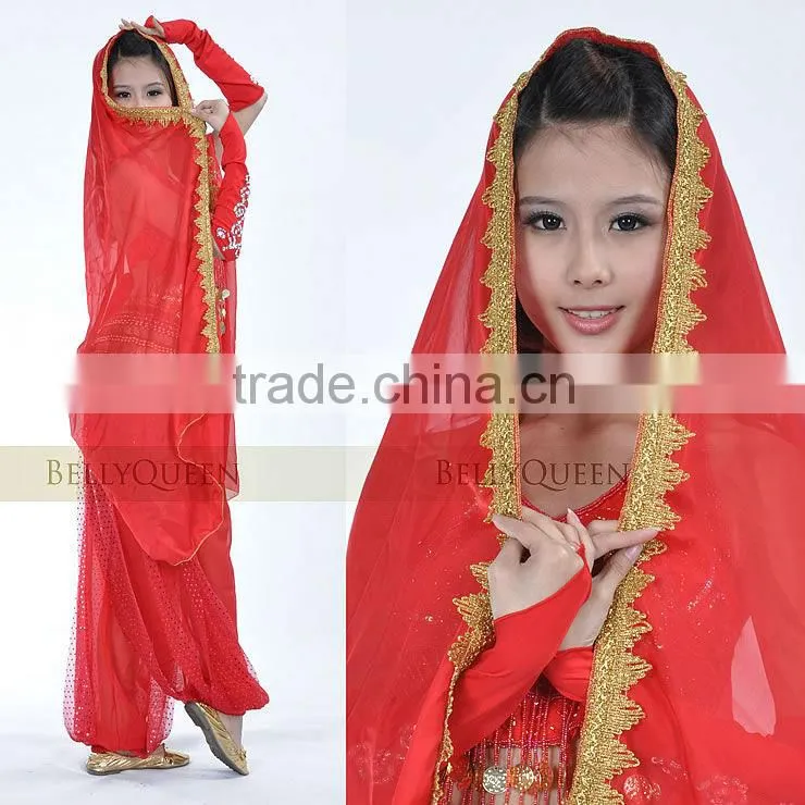 SWEGAL 2013 SGBDP13005 1COLOR red fashion sexy belly dance face veils