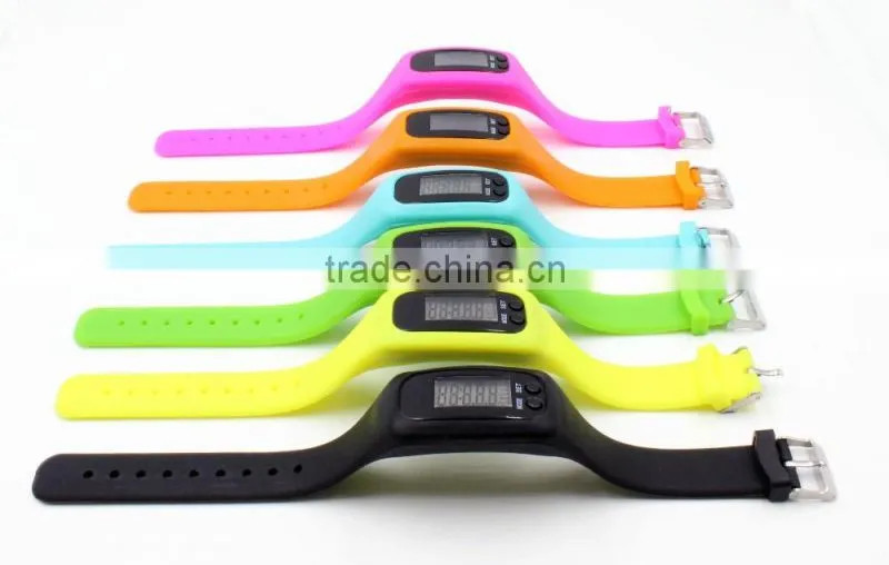 Multi-function silicone kids pedometer watch for health gifts