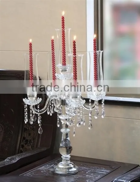 Floor Standing Crystal Candle Holder in China