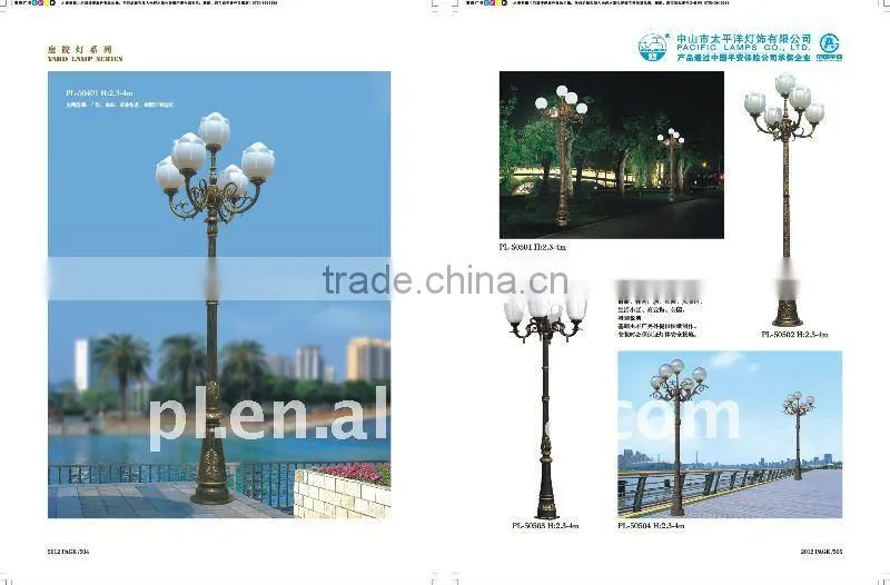 Different Cast aluminum garden light with PMMA lampshade