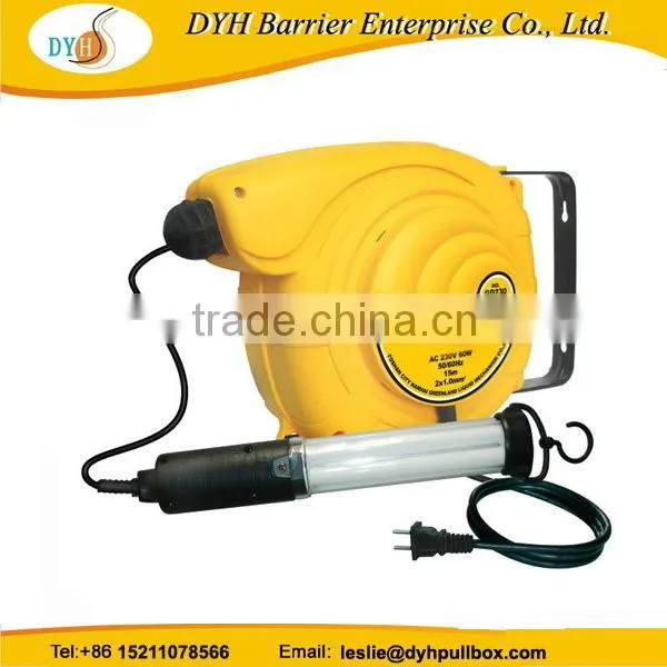 Alibaba china innovative 15M take-up cable reel with handlamp