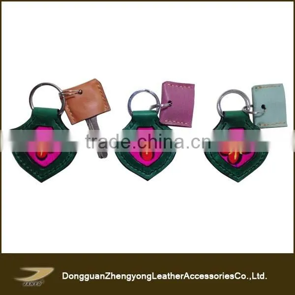 Latest design popular handmade leather needlepoint keychain
