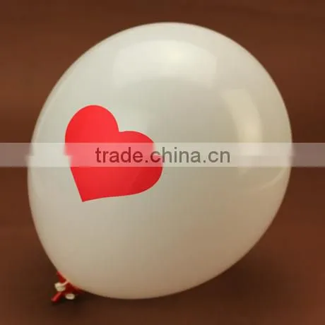 Wholesale 2014 new good quality Colourful wedding lighted Party decoration Balloons 12inch 3.2g heart printed latex balloon