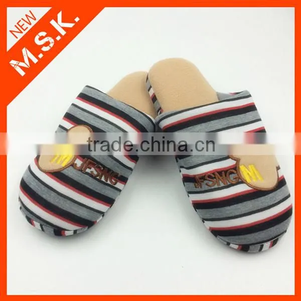 stripe New desigh animal pattern fashion indoor man slipper