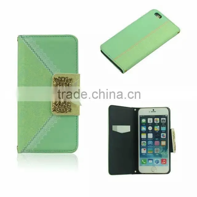 Nice Design Lace Bowknot Wallet Leather Cases For iPhone 5