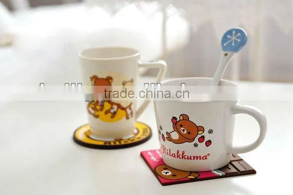 2013 the best-selling multicolor bear silicone cup mat