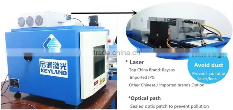 Keyland 10W 20W 30W 50W Fiber Laser Marking Machine with Protective Cover