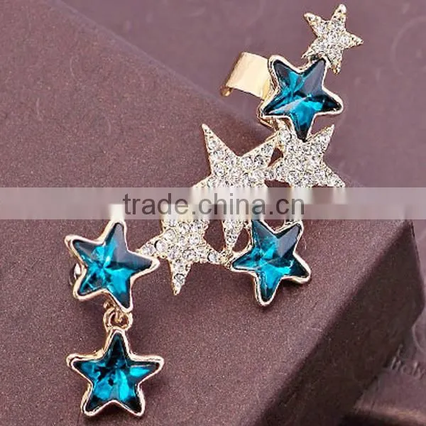 cheap rhinestone diamonds star pattern ear cuff wholesale