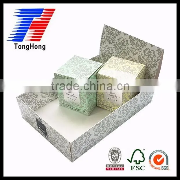 simple printing glossy lamination packaging box for candle
