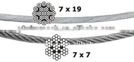 7x7,7x19 Stainless Steel Cable mesh China steel factory