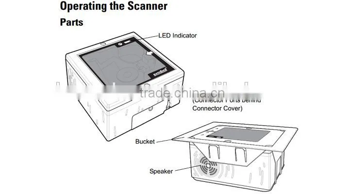 Supermarket Barcode Scanner Symbol LS7808 Omnidirectional Fixed Mount Barcode Scanner