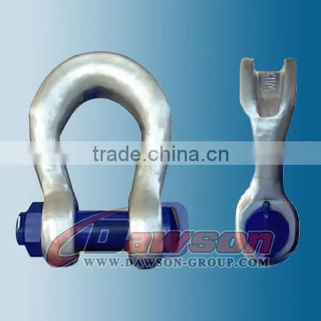 China Supplier 55-1500 ton heavy duty Flat Bow Shackle