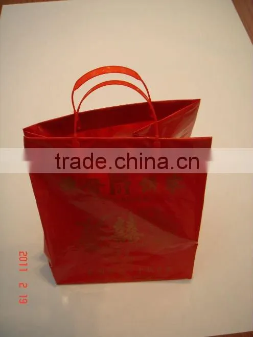 plastic hard loop handle shopping bag