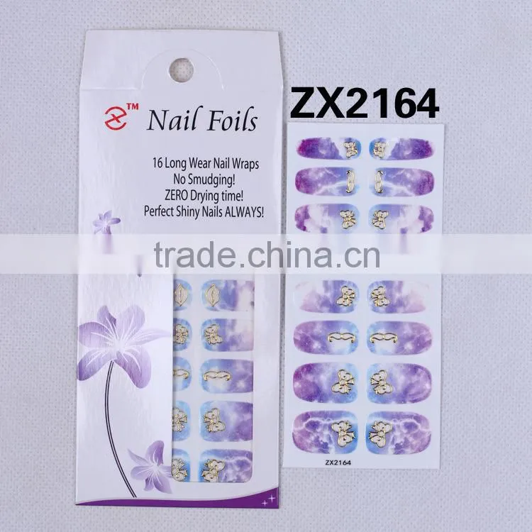 Pre-design Nail Art Stickers, Available in Assorted Patterns 3D nail sticker
