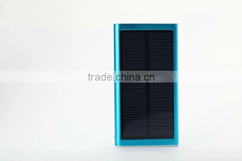 factory USB real 2200mah portable solar power bank charger with flashlight