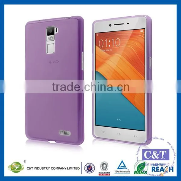 C&T Customized Black Back Cover for OPPO R7 PLUS TPU SOFT HANDPHONE CASE