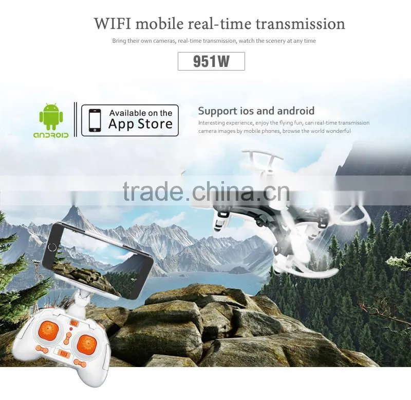Mini wifi fpv camera drone quadcopter professional racing drone fpv goggles FQ777 951W fuqi model with CE ROHS FCC certificate