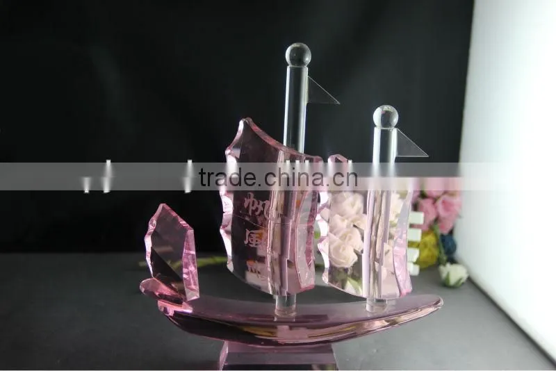 K9 crystal Decorative Crystal Sailboat For Souvenir