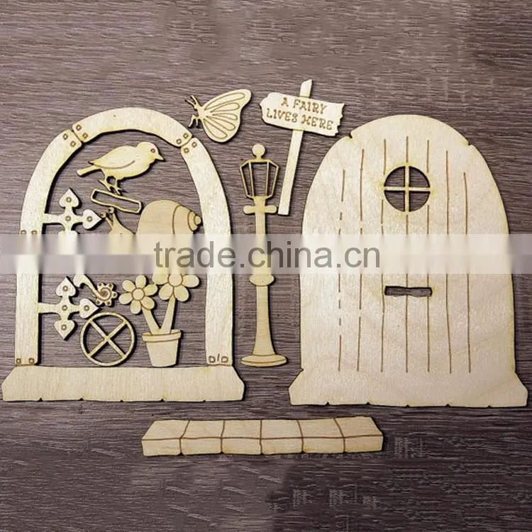 Wood craved craft and small template