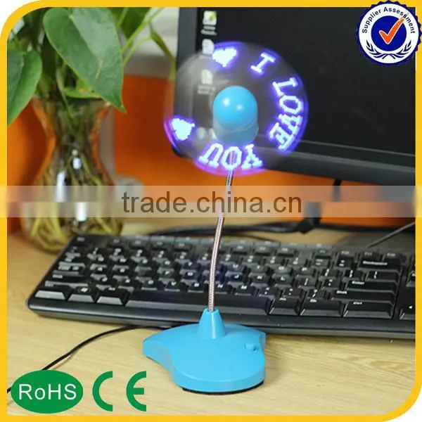 Novelty usb programmable led message fan