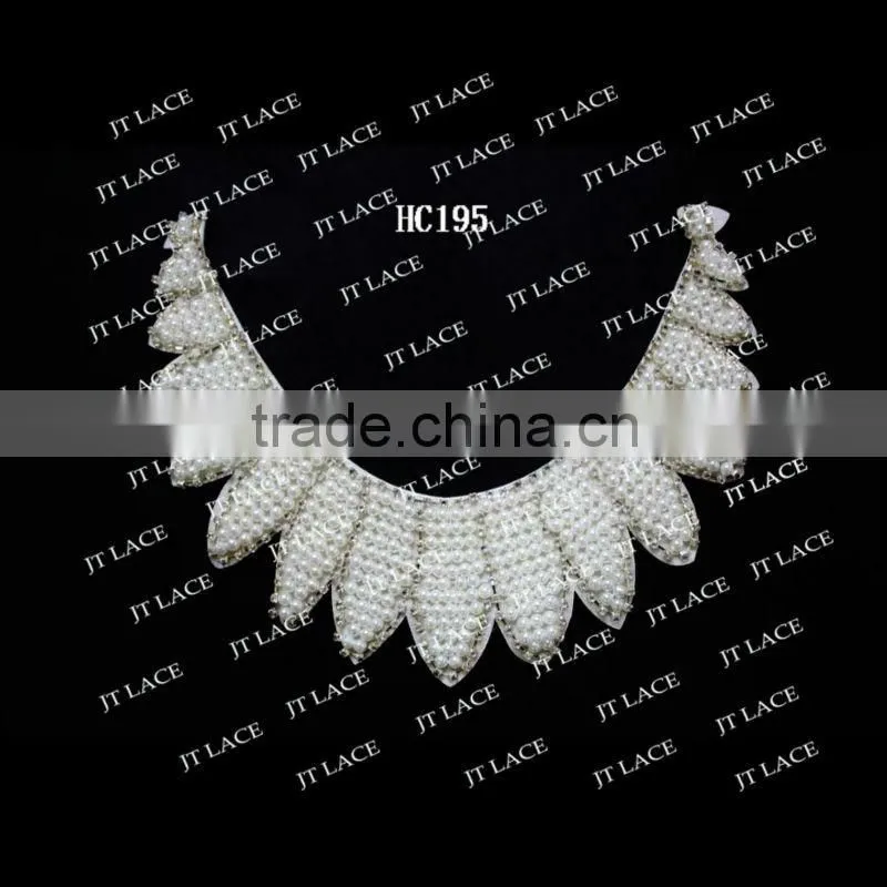 Hot!Elegant fashion handmade bead trim/collar for ladies