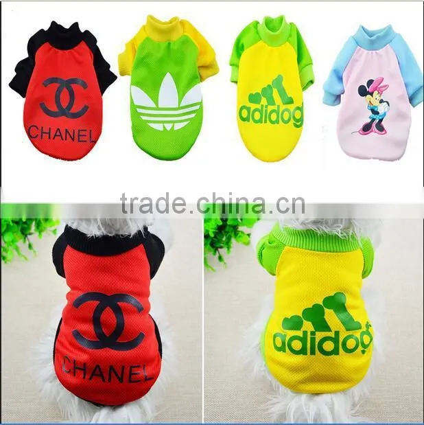 Custom summer pet clothing for dog and cat printed pet shirt display pet products