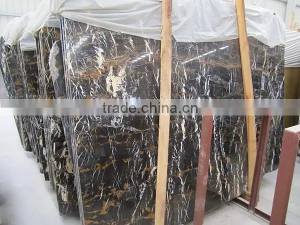 Polished Natural Imperial Black Marble