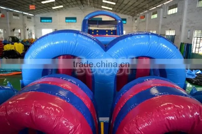 Crazy Inflatable Obstacle Game !15OZ PVC Tarpaulin Outdoor Inflatable Obstacle Course
