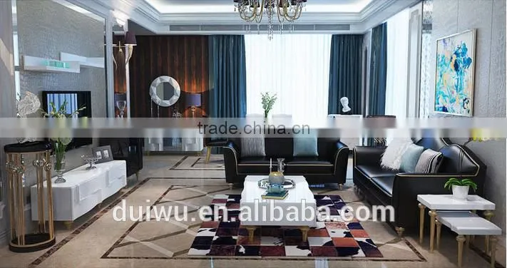 High quality eurpean style brushed golden stainless steel side tables